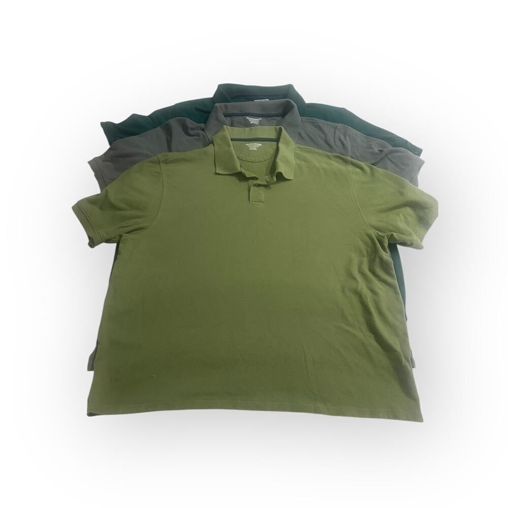 Set of 4 Amazon Essentials Polo Shirts Men's XXL Multicolor Short Sleeve